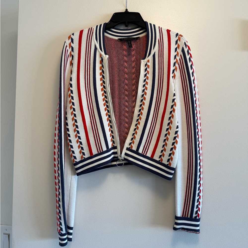 BCBGMaxAzria Striped Multicolor Women's Jacket